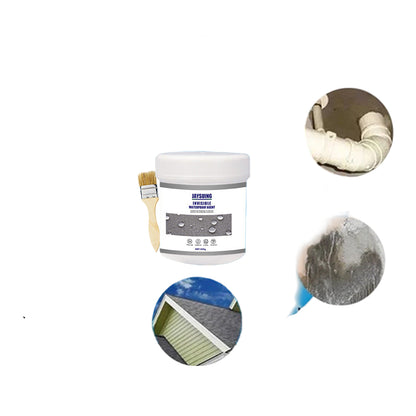 Product packaging with application scenarios on a white background