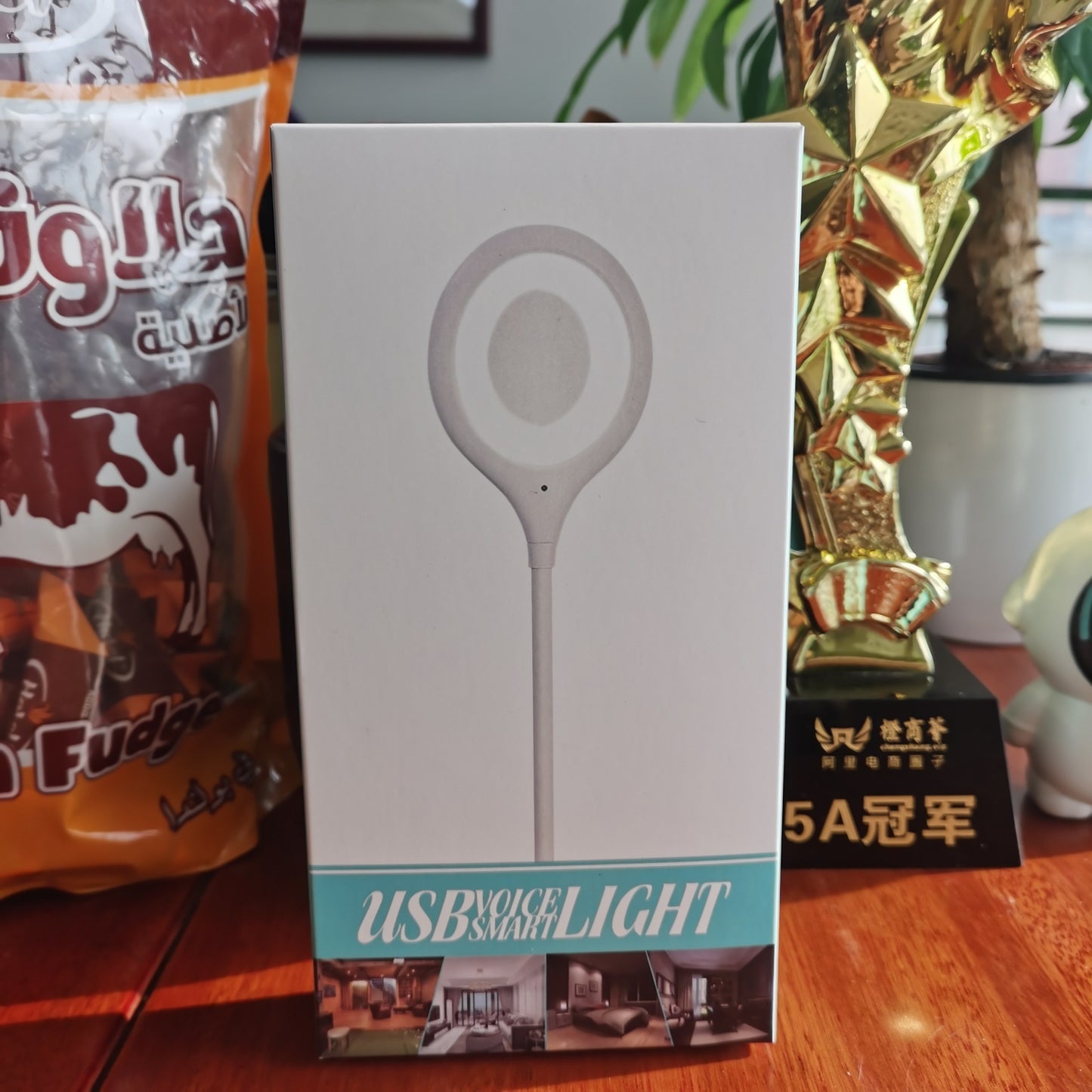 Mini Voice Control Desk Lamp Atmosphere Charging Portable Intelligent Voice Control Night Lamp