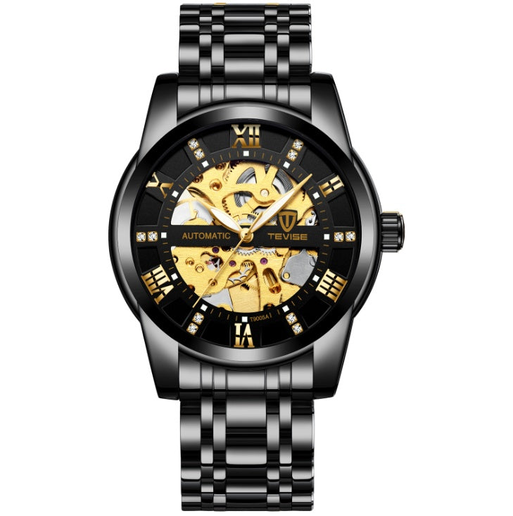 TEVISE Automatic Mechanical Men’s Watch – Waterproof Hollow Design