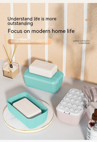Ondaum Multifunctional Soap Dish with Lid for Hand Rub-Free Foaming