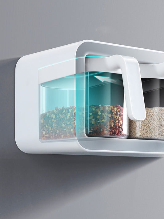 Integrated Multi-Compartment Spice Box with Salt Shaker