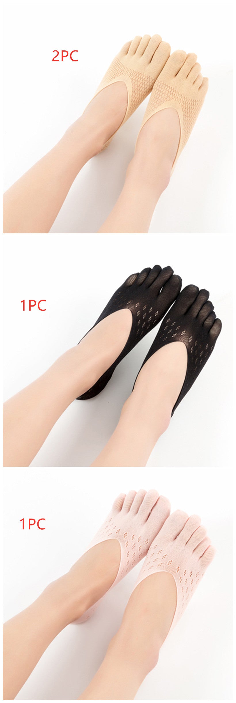 Ondaum Women's 5 Toe Socks