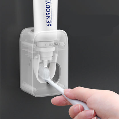 Wall-Mounted Toothpaste And Toothbrush Rack Set Toothpaste Rack Lazy Squeezer