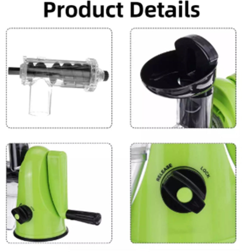 Portable Multifunctional Fruit Squeezer Hand-cranked Juicer