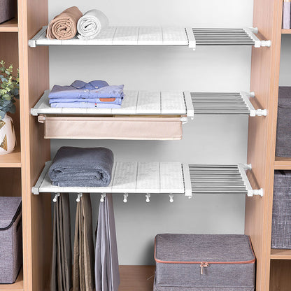 Wardrobe Partition Layered Rack Telescopic Rack
