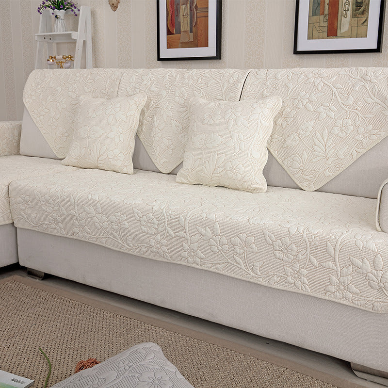 Ondaum Pure Cotton Sofa Cushion - Four Seasons General Fabric Non-slip Sofa Cover