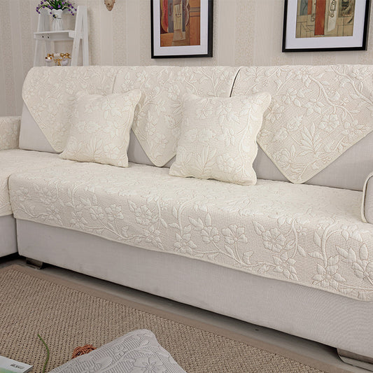 Ondaum Pure Cotton Sofa Cushion - Four Seasons General Fabric Non-slip Sofa Cover