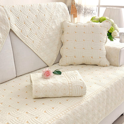 Ondaum Pure Cotton Sofa Cushion - Four Seasons General Fabric Non-slip Sofa Cover