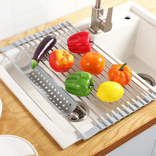 Kitchen Sink Tableware Fruit And Vegetable Drain Rack