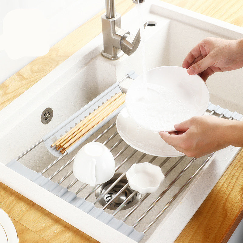 Kitchen Sink Tableware Fruit And Vegetable Drain Rack