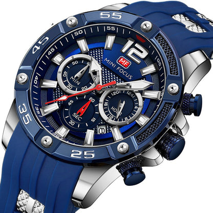Minifix Fox Quartz Watch – Luminous Casual Men’s Watch with Silicone Strap