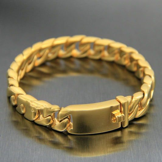 European American Thick Titanium Steel Chain Bracelet