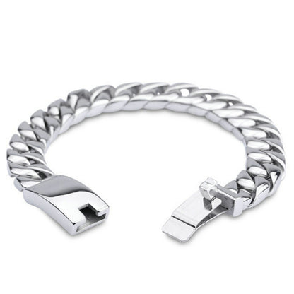 European American Thick Titanium Steel Chain Bracelet