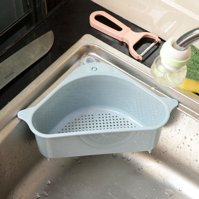 Triangle Kitchen Sink Drain Basket with Suction Cup
