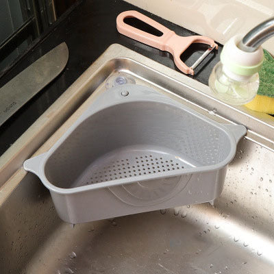Triangle Kitchen Sink Drain Basket with Suction Cup