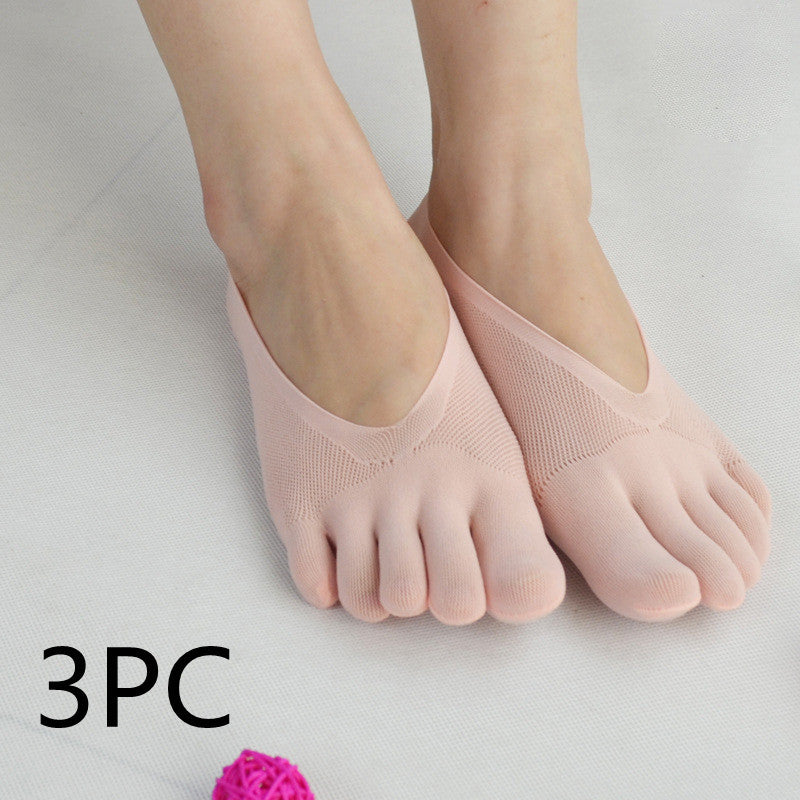 Women’s Ultra-Thin Invisible Toe Boat Socks