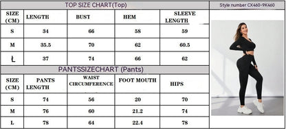 Yoga Clothes Sports Running Long Sleeve Two-piece Seamless Knitted Tight Trousers Suit