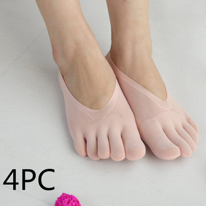 Women’s Ultra-Thin Invisible Toe Boat Socks