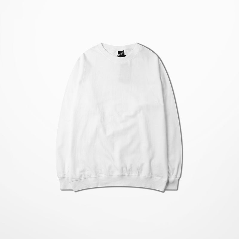 Seasonal Solid Color Plush Pullover Sweater – Loose Fit
