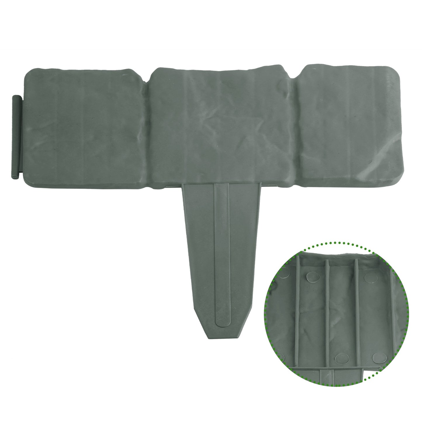 20PCS No-Dig Garden Edging Border – Imitation Stone Effect, Flexible & Weather-Resistant