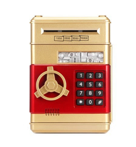 Cash Machine Savings Piggy Bank Password Lock Safe Box