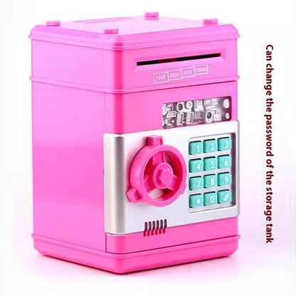 Cash Machine Savings Piggy Bank Password Lock Safe Box