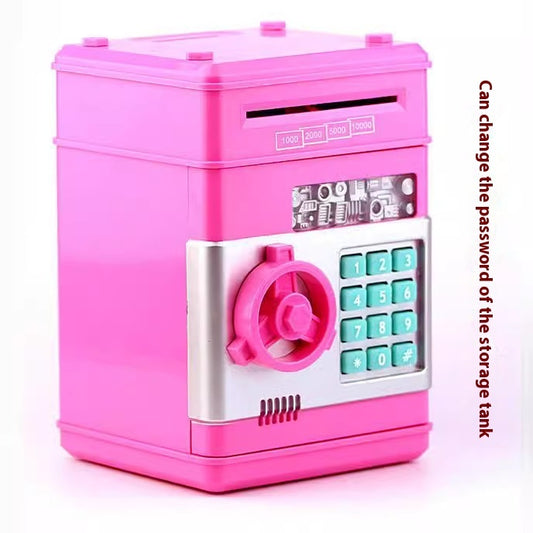 Cash Machine Savings Piggy Bank Password Lock Safe Box