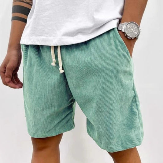 Men’s Corduroy Drawstring Casual Shorts