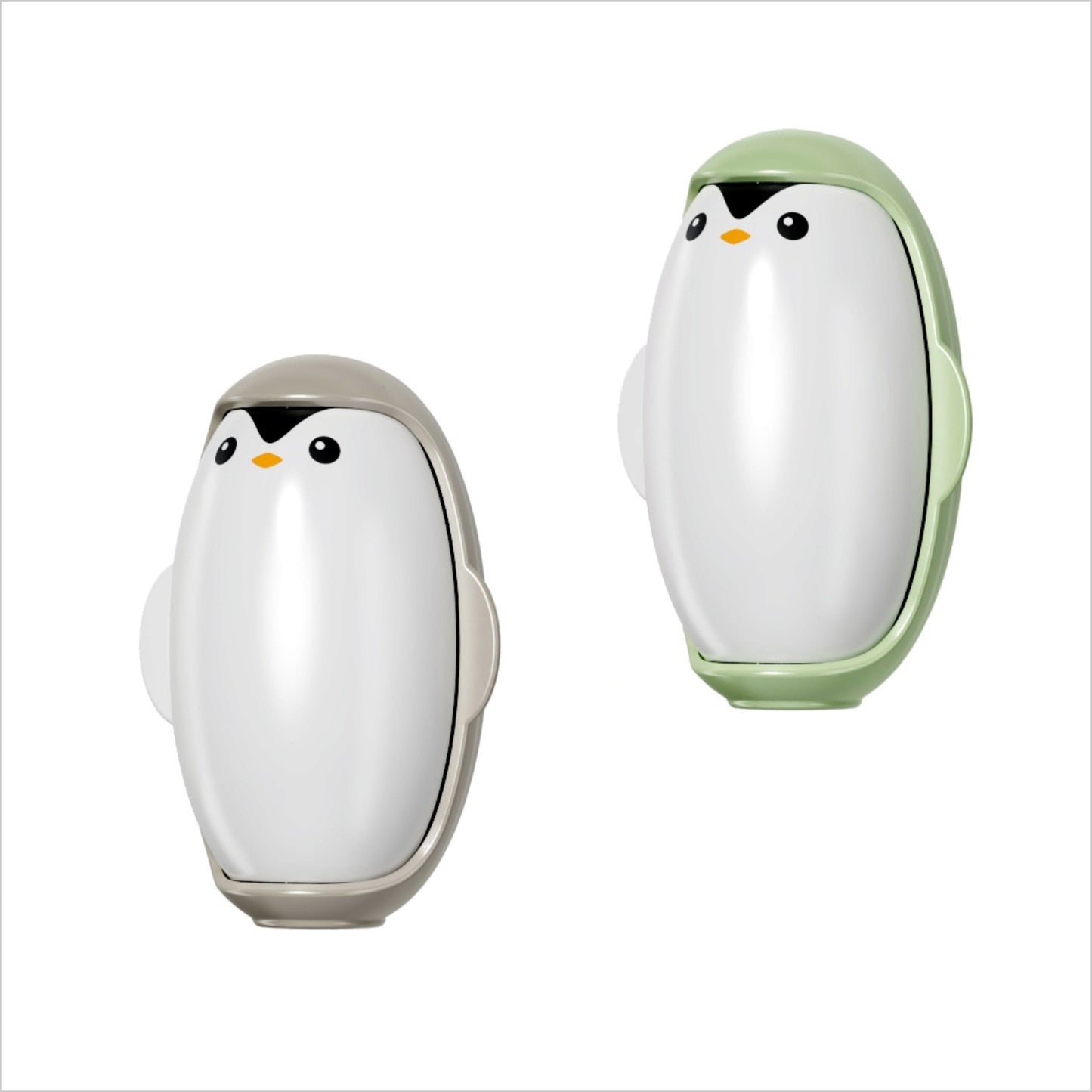 Two penguin-shaped salt and pepper shakers on a white background