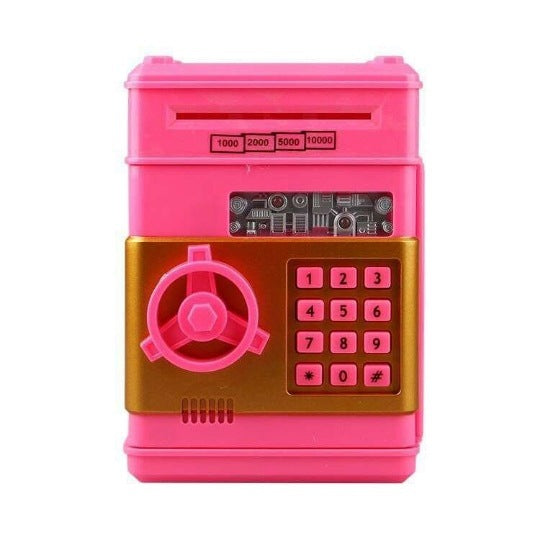 Cash Machine Savings Piggy Bank Password Lock Safe Box