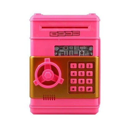 Cash Machine Savings Piggy Bank Password Lock Safe Box