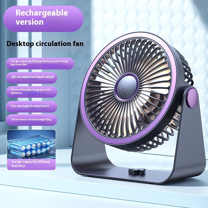 Clip Fan USB Lighting Desktop Household Fan Portable