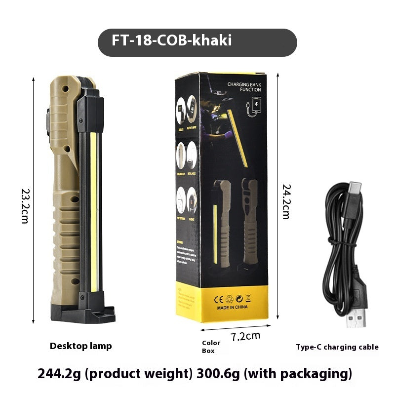 Rechargeable LED Work Light – White and Red Light Modes