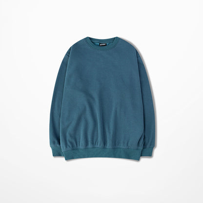 Seasonal Solid Color Plush Pullover Sweater – Loose Fit