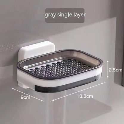 Punch-free Home Wall-mounted Soap Box Storage Rack