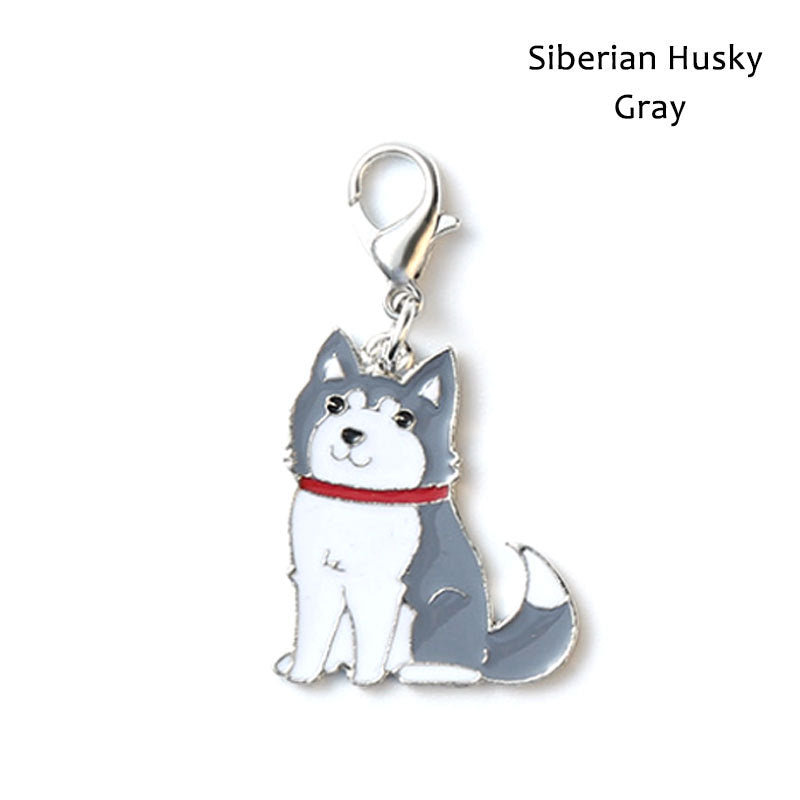 Metal Dog Breed Keychain – Pet Collar Pendant Tag