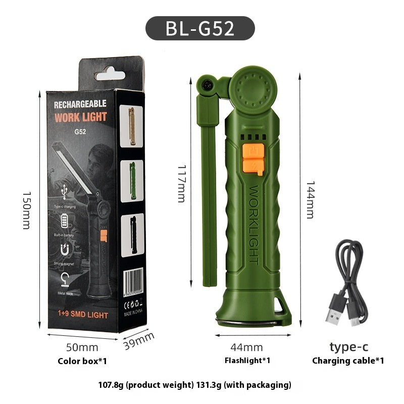 Rechargeable LED Work Light – White and Red Light Modes