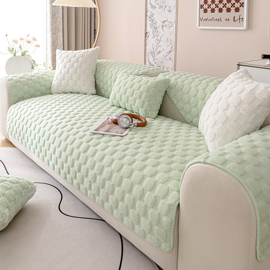 Winter Thickened Fleece Simple Modern Non-slip Sofa Cover