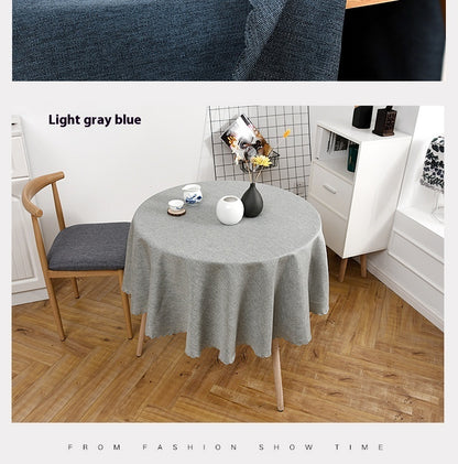 Chinese Style Round Tablecloth – Blended Fabric Dining & Tea Table Cover