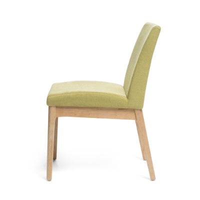 Green Fabric Dining Chair Set with Contemporary Design