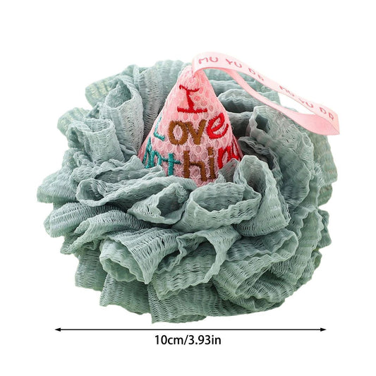 Foam Core Bath Flower Ball – Back Rubbing Bath Towel Sponge