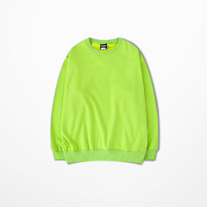 Seasonal Solid Color Plush Pullover Sweater – Loose Fit