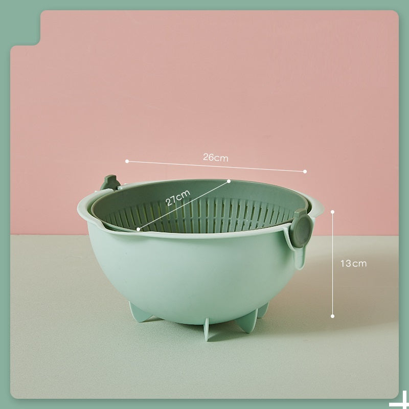 Double Layer Kitchen Vegetable Washing Drain Basket