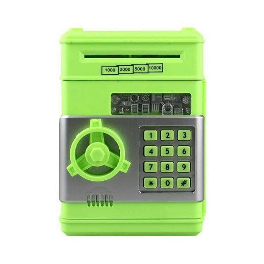 Cash Machine Savings Piggy Bank Password Lock Safe Box