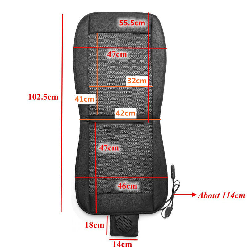 Black and Gray Car Cooling Seat Cushion