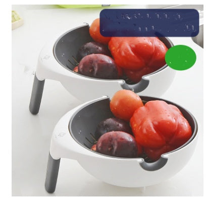 Double Drain Basket Bowl for Kitchen Washing & Straining
