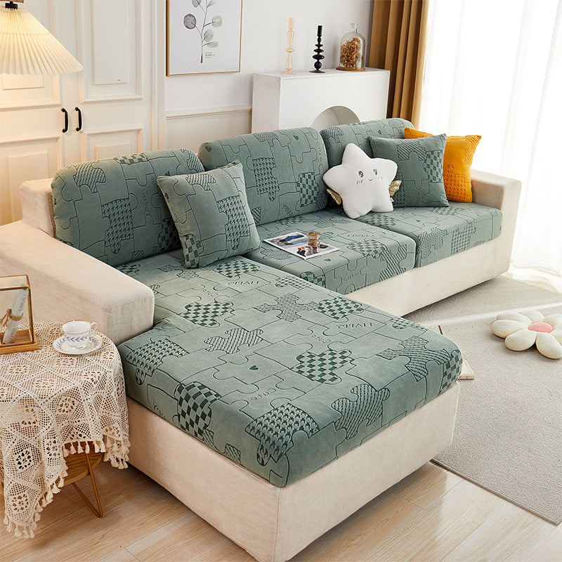 Stretch Jacquard Fleece Non-slip Sofa Cover