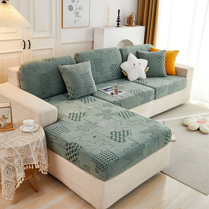 Stretch Jacquard Fleece Non-slip Sofa Cover
