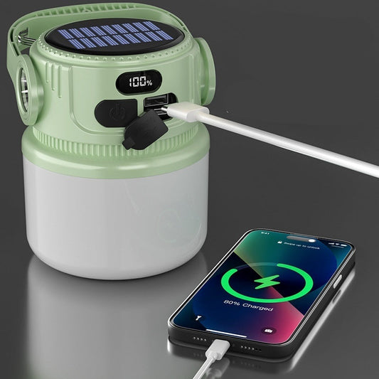 Solar Multi-gear Adjustable Outdoor Portable Charging Camping Lantern