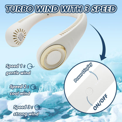 Turbo Neck-Hanging Fan – Hands-Free Cooling for Outdoor Adventures